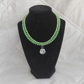 Jade Flower Drop Necklace